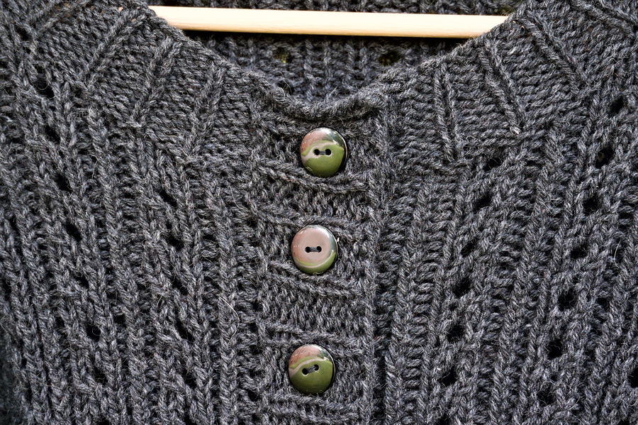 Charcoal version: Left and right leaning eyelets